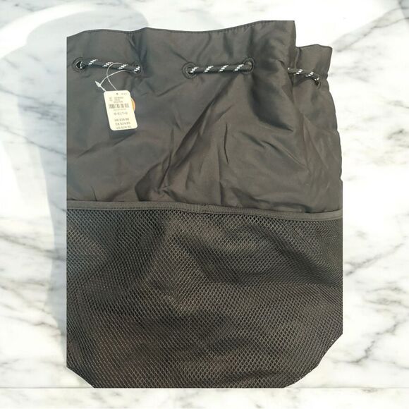 Black Drawstring Men's Bag - Picture 1 of 4